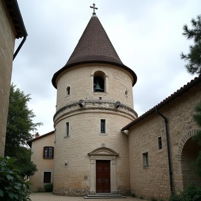 Clocher roman de Vitrac rénové